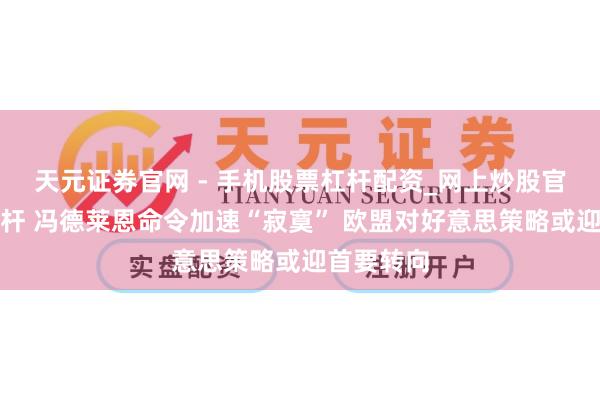 天元证券官网 - 手机股票杠杆配资_网上炒股官网配资杠杆 冯德莱恩命令加速“寂寞” 欧盟对好意思策略或迎首要转向