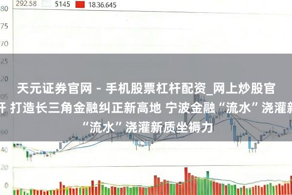 天元证券官网 - 手机股票杠杆配资_网上炒股官网配资杠杆 打造长三角金融纠正新高地 宁波金融“流水”浇灌新质坐褥力