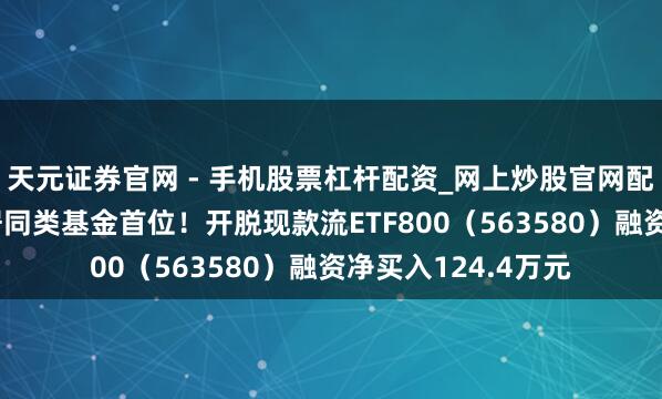 天元证券官网 - 手机股票杠杆配资_网上炒股官网配资杠杆 融资榜丨居同类基金首位！开脱现款流ETF800（563580）融资净买入124.4万元