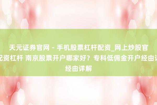 天元证券官网 - 手机股票杠杆配资_网上炒股官网配资杠杆 南京股票开户哪家好？专科低佣金开户经由详解