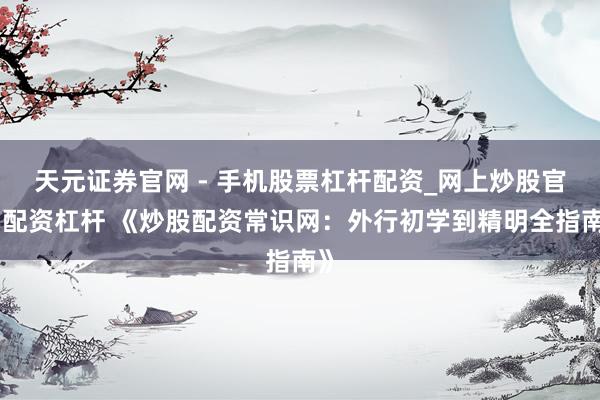 天元证券官网 - 手机股票杠杆配资_网上炒股官网配资杠杆 《炒股配资常识网：外行初学到精明全指南》