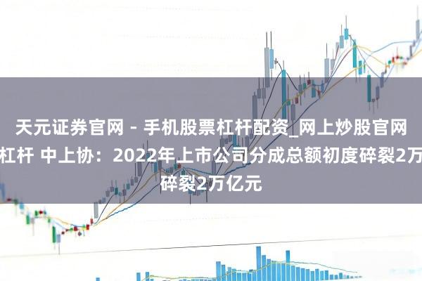 天元证券官网 - 手机股票杠杆配资_网上炒股官网配资杠杆 中上协：2022年上市公司分成总额初度碎裂2万亿元