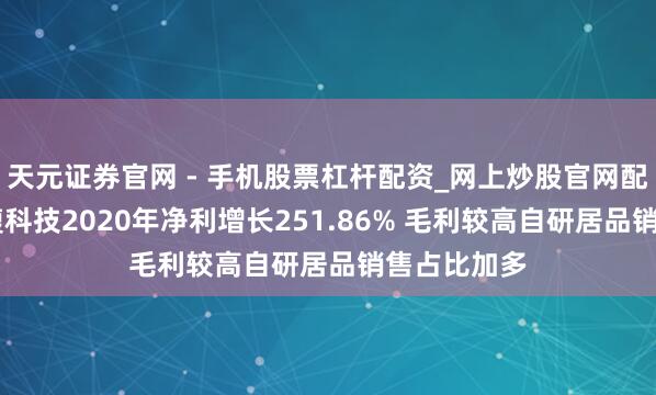 天元证券官网 - 手机股票杠杆配资_网上炒股官网配资杠杆 森馥科技2020年净利增长251.86% 毛利较高自研居品销售占比加多