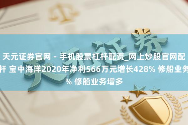 天元证券官网 - 手机股票杠杆配资_网上炒股官网配资杠杆 宝中海洋2020年净利566万元增长428% 修船业务增多