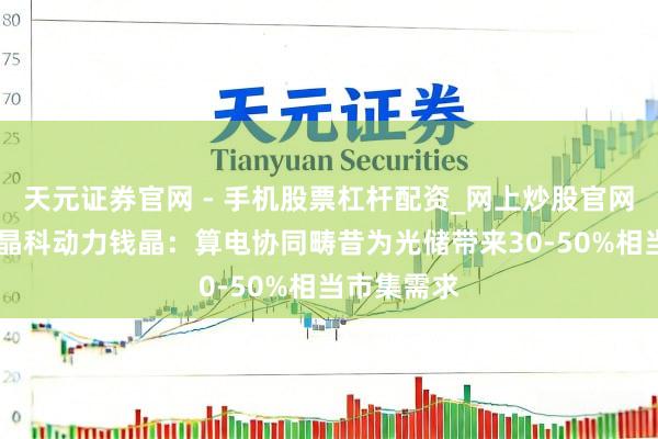 天元证券官网 - 手机股票杠杆配资_网上炒股官网配资杠杆 晶科动力钱晶：算电协同畴昔为光储带来30-50%相当市集需求