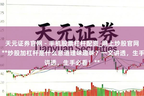 天元证券官网 - 手机股票杠杆配资_网上炒股官网配资杠杆 **炒股加杠杆是什么意道理味趣味?一文讲透,生手必看!**